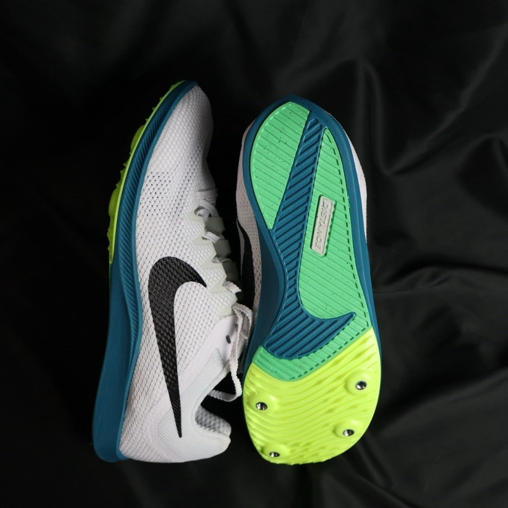 Nike Zoom Rival Distance FZ9653-102 White Spruce Track Spikes Mens Sz 8.5 + Bag - Picture 6 of 12